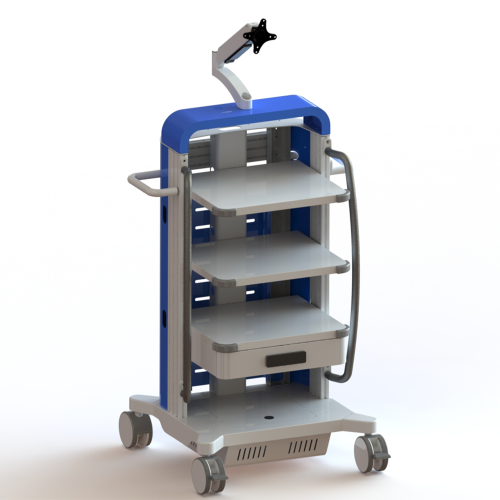 Four-Layer Aluminum Alloy Endoscope Medical Trolley